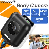BOBLOV W4 Wearable Body Mini Police Camera กล้องติดตัวตำรวจ กล้องติดตัว 128GB HD 1080P 5H Recording