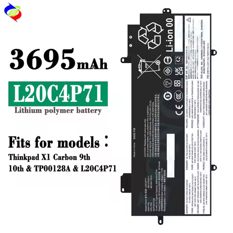 L20C4P71 Laptop Battery for Lenovo ThinkPad X1 Carbon Gen 9 Gen 10 X1 Yoga 6th 7th Gen L20M4P71 L20D