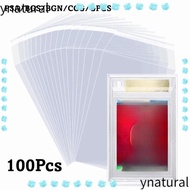 YNATURAL 100 Sheets PSA BGS Slab Sleeve, Durable Strong PSA BGS Card Brick Film, High Quality Transp