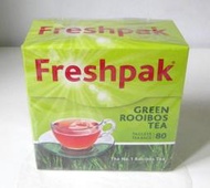 (缺貨中) 南非國寶茶。綠茶。Freshpak - Green Rooibos tea 原味 (80入，小包裝)
