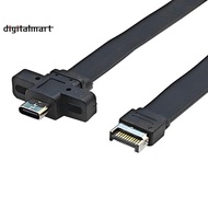 Connectors USB 3.2 Front Panel Extension Cable,GEN2x2 Baffle Cable TYPE-E to Chassis Type-C Front C 