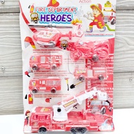 TGA Fire Department Heroes Fire Truck Toy Fire Truck Motorcycle PMK Helicopter