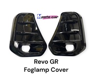 ฝาครอบไฟตัดหมอก Revo 2020 2021 2022 2023 สีดำเงา รุ่น GR Foglamp Cover Hilux Revo GR