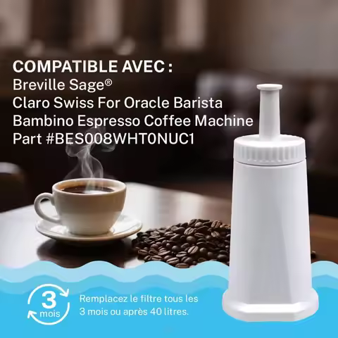 Breville Sage Coffee Machine Water Filter Compatible Oracle Touch BES878 BES008 TÜV Certified