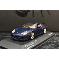 Minichamps Mini Cut 43 1/43 Model Porsche 911gt3 Blue 996 Out of Print Old Goods Have Sand Rash, Bot