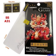 (R13)Remax Transparent Samsung A31 Tempered Glass Screen Protector