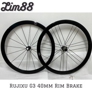WHEELSET 700C RUJIXU G3 40MM NEW MODEL HUB CARBON - Goes Store87