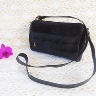 70s Vintage Black Velvet ROBERTA DI CAMERINO Crossbody bag // shoulder bag Desig