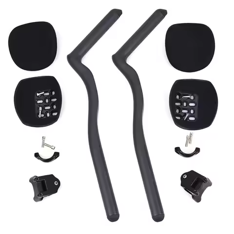 Carbon Fiber TT Handlebar 55 Degree Mountain Road Bike Round Tube Auxiliary Rest Bar Cycling Long Di