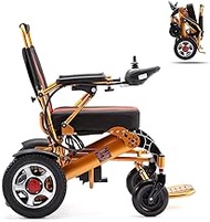 Fashionable Simplicity Elderly Disabled Folding Electric Wheelchair Lightweight Wheelchair Power Scooter Dual Motor Power Chair 12A Lithium Battery Aluminum Alloy