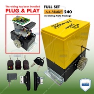 AA-MATIC 240 AC SLIDING AUTOGATE NYLON / METAL GEAR (FULL SET WITHOUT GEAR RACK)  HEAVYDUTY DREAM AUTO GATE SYSTEM