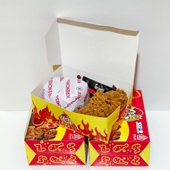 Fried Chicken Box 100 pcs (KFC M) Paper Lunch Box KFC Ivory Fried Chicken rice Box food Box (KFC M 1