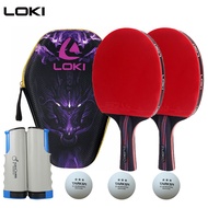 Original LOKI Table Tennis Racket for Beginners ITTF Approved Trainning Ping Pong Bat Set (2Rackets,