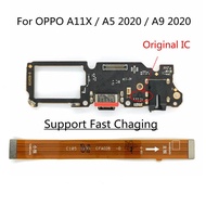 สำหรับ OPPO A11X / A5 2020 / A9 2020 Original USB แท่นชาร์จพอร์ตพร้อมขั้วต่อ IC เมนบอร์ดหลัก Flex Cable