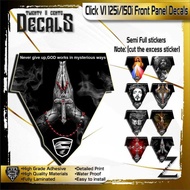 ✿ Honda Click V1 125i / 150i  front panel decals High-quality sticker jesus