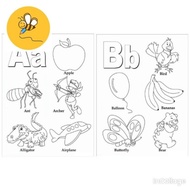 Coloring Pages (Vertical Board) English Alphabet Coloring A4 A5 For Wax, Pencil Coloring - TM2031