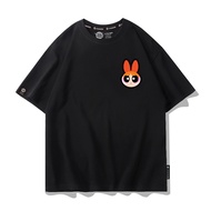 Men's and women's Flying Little Policewoman co branded T-shirt women's short sleeve loose sisters bo