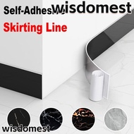 WISDOMEST Floor Tile Sticker, Windowsill Self Adhesive Skirting Line, Home Decor Marble Grain Waterproof PVC Waist Line