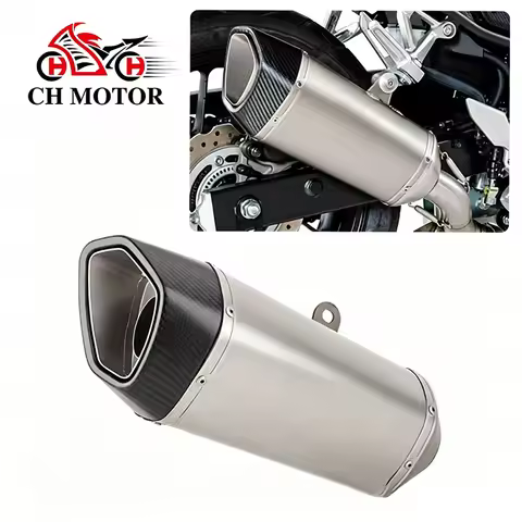 51mm 60mm Motorcycle exhaust pipe Motor Muffler for z400 R25 R6 R3 R1 FZ6 s1000rr Carbon Fiber proye
