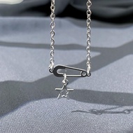 Dây chuyền safety pin Nabe mini Pin - Full titanium không đen rỉ - Vòng cổ safety pin không ghỉ -Quà