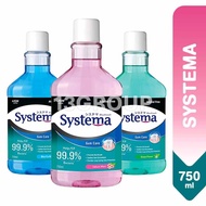 Systema Gum Care Mouthwash Alcohol-Free /Kills 99.9% Bacteria Soothes Gums Prevents Bad Breath, 750m
