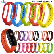 Sport Silicone Fitness watchband Bracelet For Xiaomi Mi Band 5 / Mi Band6 smart watch Replacement Fashion comfortable strap for Mi band 5