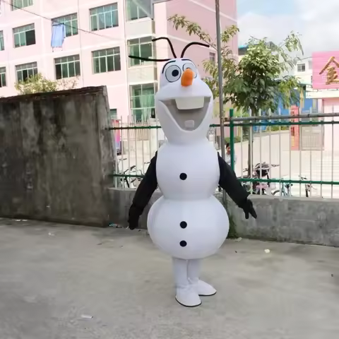 Cosplay Frozen Snow Man Olaf Character Mascot Costume Advertising Stage Perform Fancy Dress Birthday