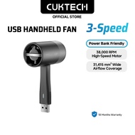 CUKTECH Mini Outdoor USB Handheld Fan 3 Speed Levels Powerbank Compatible Kipas Portable