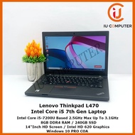 LENOVO THINKPAD L470 INTEL CORE I5-7200U 8GB RAM 240GB SSD USED LAPTOP REFURBISHED NOTEBOOK