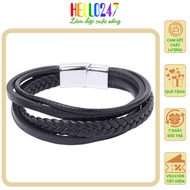 VTDA4 Classic Style VTDA4 Classic Style Multi-Ring Knitted Leather Bracelet HELLO247