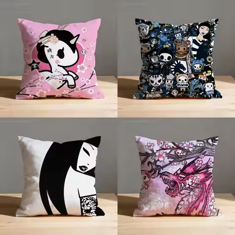 T-TokidokiS Throw Pillow Case For 45x45cm 40x40cm 30x30cm 50x50cm 55x55cm Square Home Pillowcase Cas