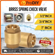 Brass Spring Check Valve ( 1/2" | 3/4" | 1" Inch ) 0ne Way Valve Non Return Valve Injap Sehala Durab