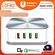 LDNIO 35W Charger Adapter Quick Charge 6 USB 1 QC3.0 5 USB Port A6704 LED Indicators Desktop Charger