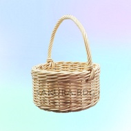 K3S - PREMIUM round rattan basket S d15 x t8 cm hampers parcel flower scatter gift souvenir chocolat