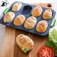 LISHU 8 Cavity Baguette Baking Tray Bread Baking Mold Silicone Non-sti Bakery Pan th