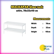 HomePlus ️ MACKAPAR Shoe rack, white, 78x32x40 cm