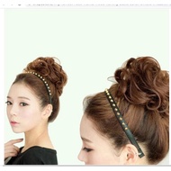Wig/practical hair bun wig/Practical Curly bun