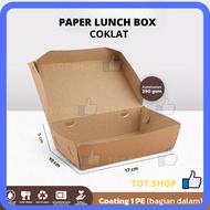 [1-PACK] Size M / DK Paper Pack / Paper Lunch Box Brown/White Rice Wrapping Box Food Grade Paper Cra