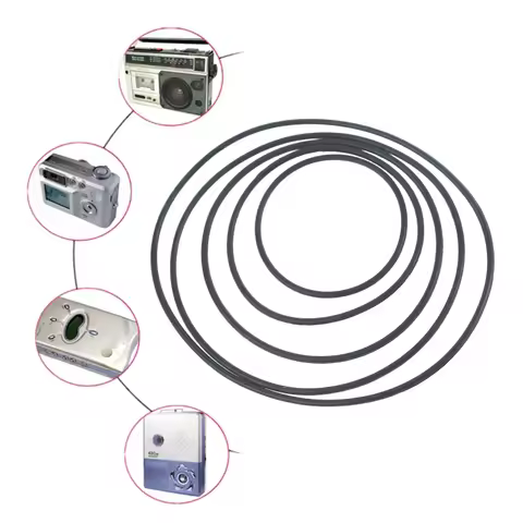 2pcs 3mm Repair Belt Wear Resist Universal Round Rubber Belt for Recorder Walkman DVD Drive Audio Ta