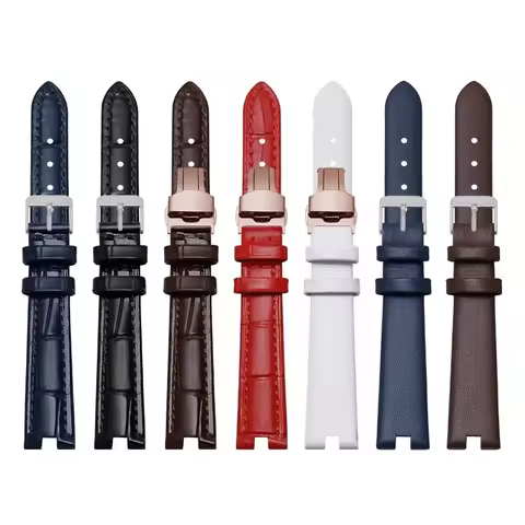 For Tissot Jiali Little Beauty Calfskin Strap T126207A Women 1853 Tissot Cowhide Watchband Female St