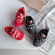 Limited Edition IFME Collaborative Magic Tape Sports Shoes for Kids Lightweight Breathable Slip-On R