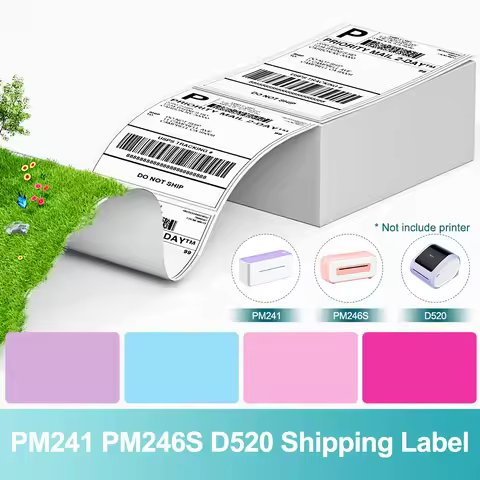 500 pcs Waybill Label A6 Size Shipping Label 4x6 Thermal Label Sticker for Phomemo PM-241BT D520BT 2