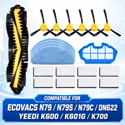 For Ecovacs N79 N79S N79C DN622 Yeedi K600 K601G K700 Spare Parts Accessories Main Side Brush Hepa F