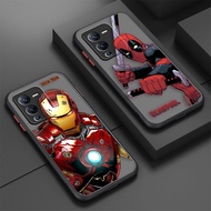Matte Phone Case Skin Feeling Deadpool Ironman Marvel Hero For Vivo S1 S5 S6 S9 S9E T1 Z1 Z6 V11I V5 V23E V20SE X21UD X70 X60 PRO PLUS 5G Y91 Y93 Y91C IQOO5 IQOO7 IQOO NEO3  NEO5