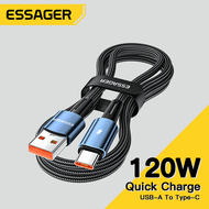 Essager 120W Super Fast Charge Type-C Cable 6A Quick Charge USB Cable For Xiaomi 12Pro K50 67W Fast