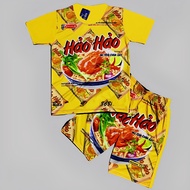 Bộ quần áo mì tôm hảo hảo 10kg đến 105kg chất thun lạnh co dãn mát đồ bộ gia đình nam nữ mặc đẹp hài