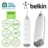 Belkin Home Series 4-outlet Surge Protection Power Extension Socket (2m)