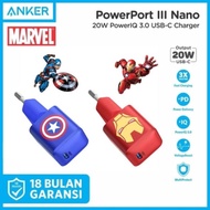 [Ready Stock] Anker Powerport Iii Nano 20W Pd Captain America Original