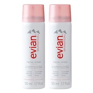 Evian Facial Spray 1.7 oz - Hydrating Mineral Water Mist for Face & Skin - Refreshes Makeup and Tone