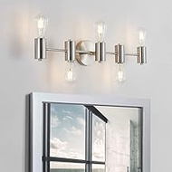 5-Light Bathroom Light Fixture Morden Vanity Wall Scones Light for Bedroom Living Room, E27 Base, Br
